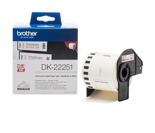 Brother Taśma ciągła papierowa dwukolorowa 62mm (DK22251) - 393718 - zdjęcie